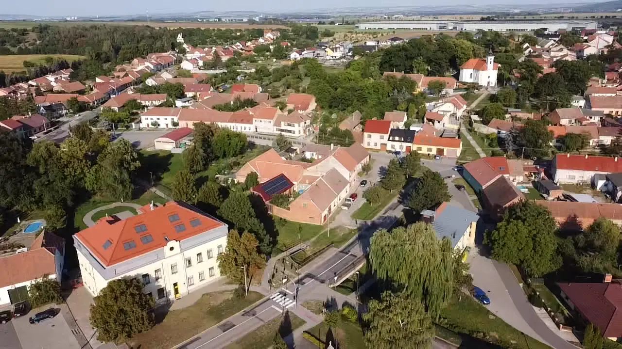 Letecký pohled na Syrovice